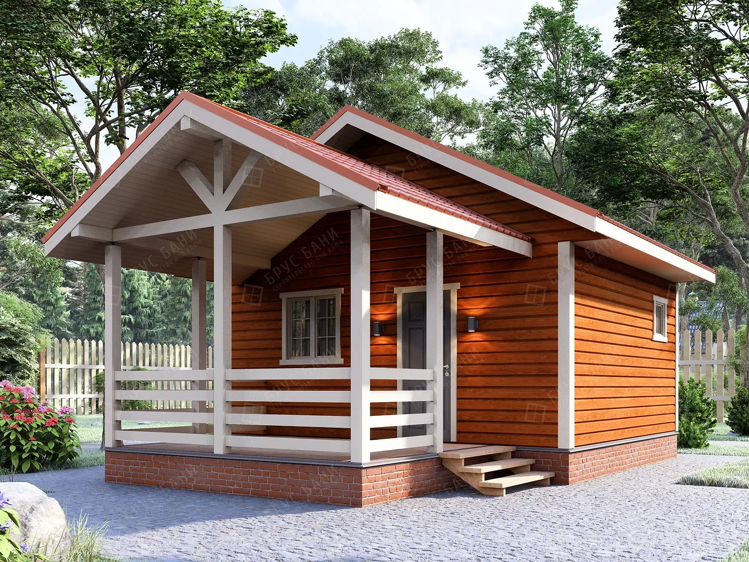 Баня из бруса 6x8 