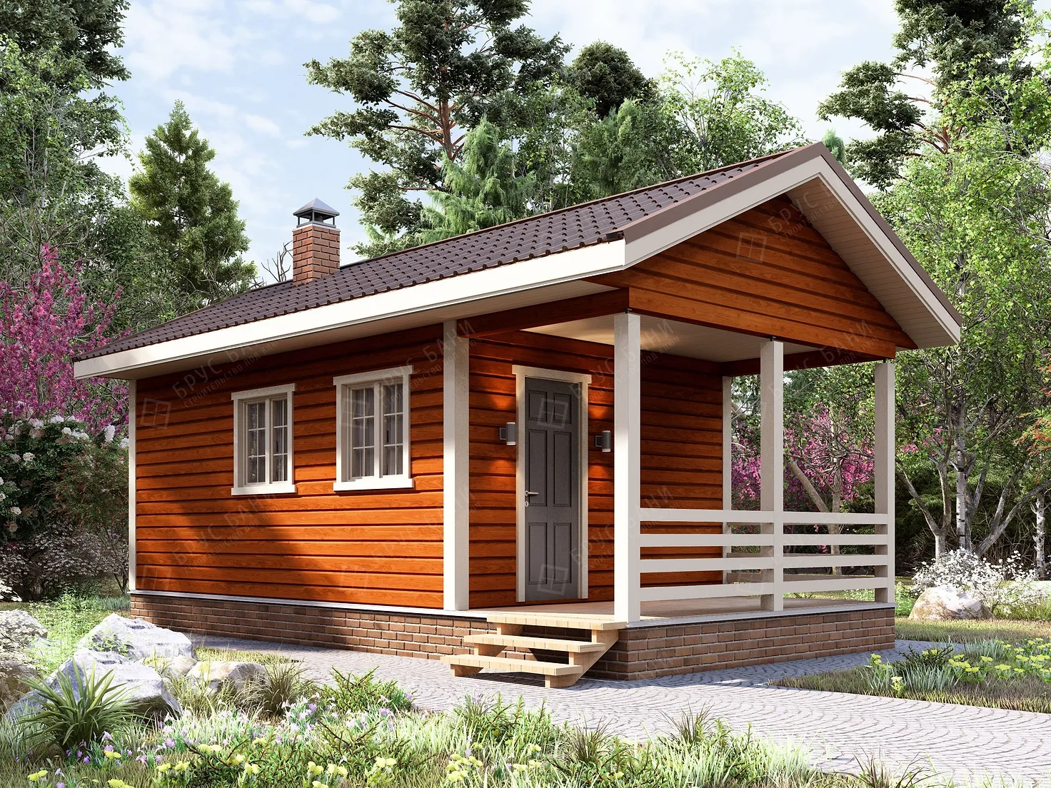 Баня из бруса 4x8 