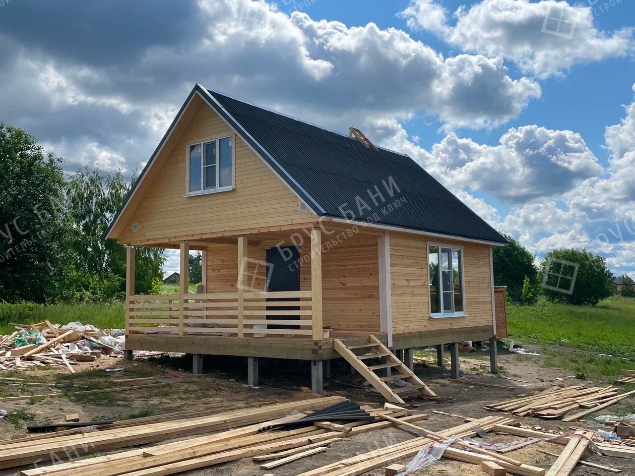 Баня из бруса 6х8.5 Осташков