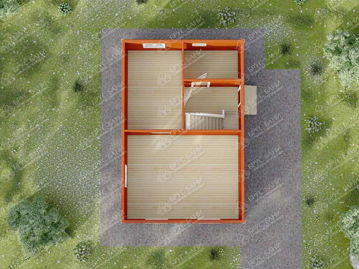 Дом из бруса 6x9 - планировка первого этажа
