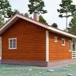 Баня из бруса 6x6 - фотография сзади