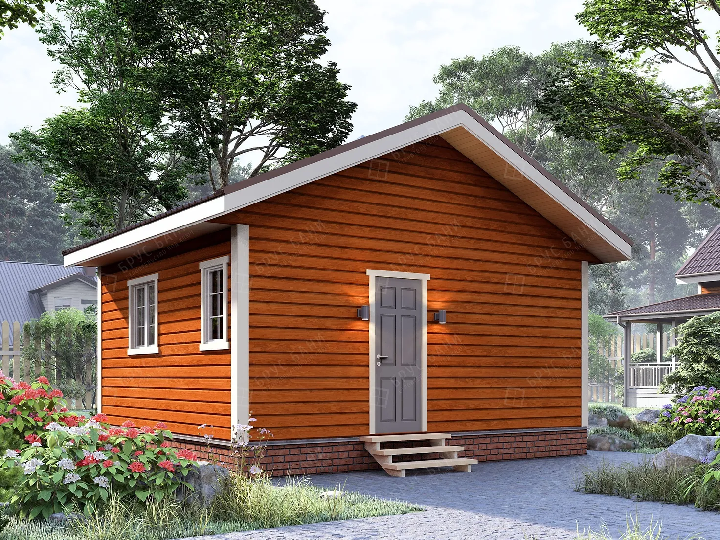 Каркасная баня 5x6