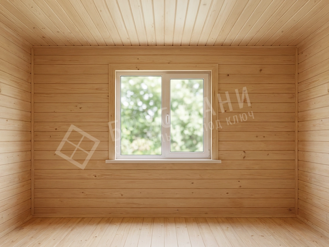 Окно в каркасной бане 5х7