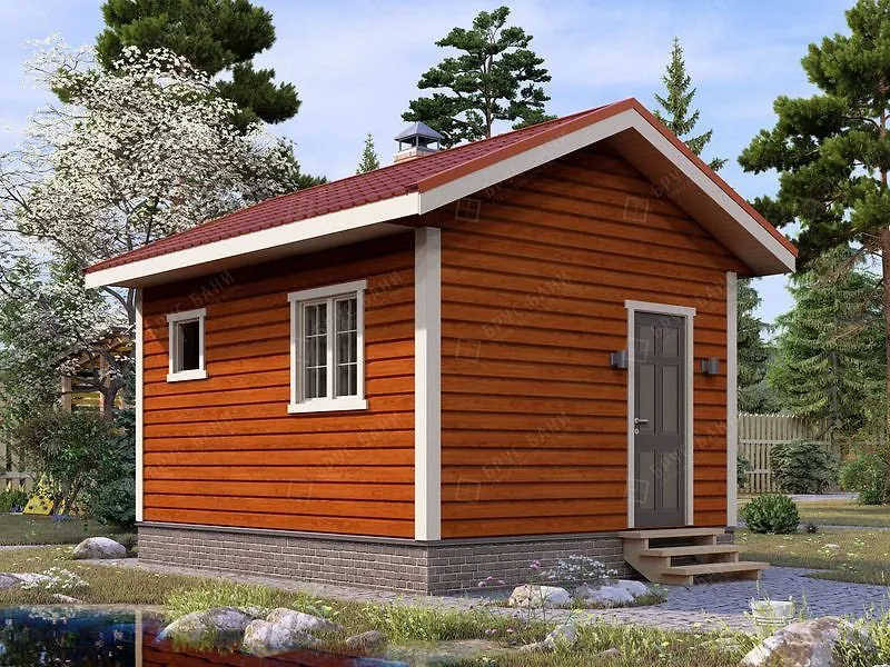 Баня из бруса Луга 4x5