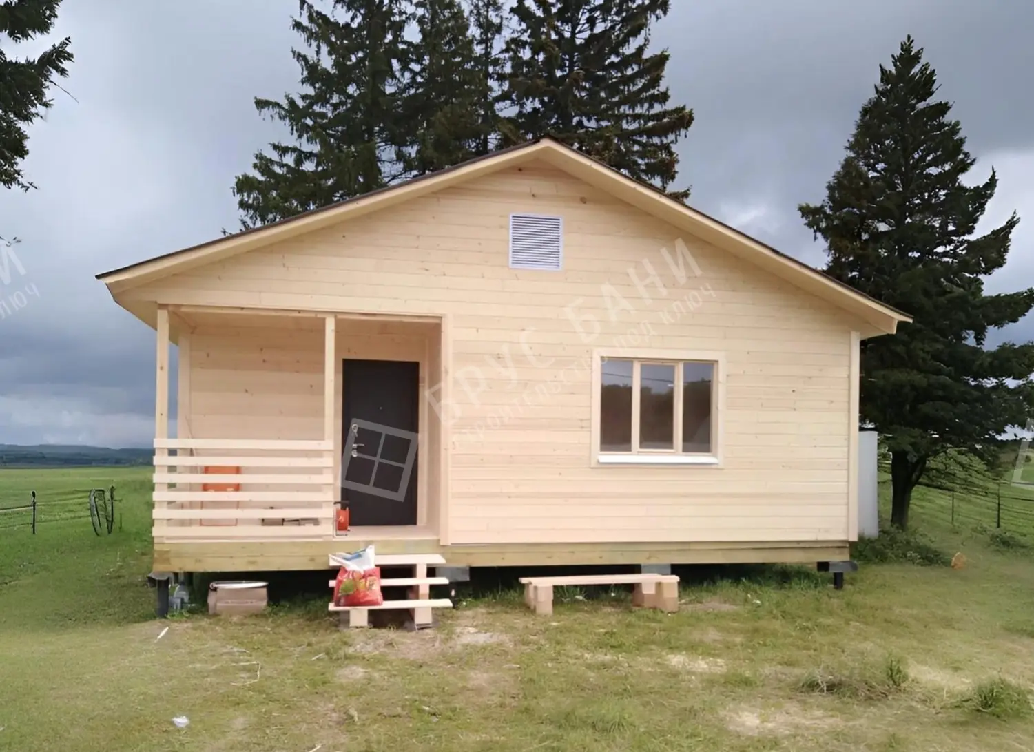 Каркасная баня 7х8