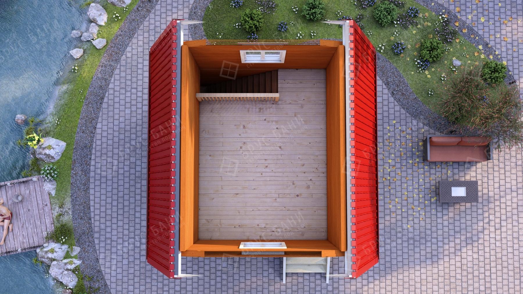 Каркасный дом 5x5 - планировка второго этажа
