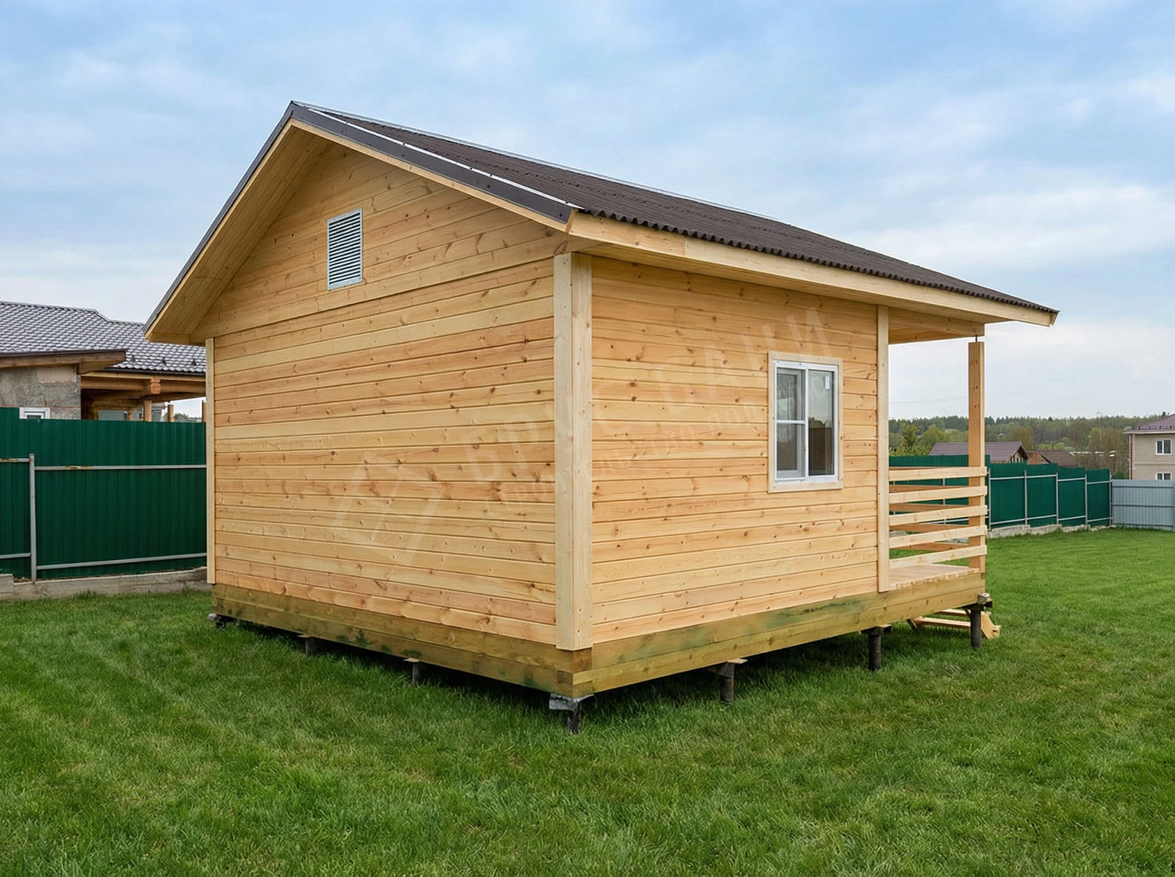 Баня из бруса вид сзади