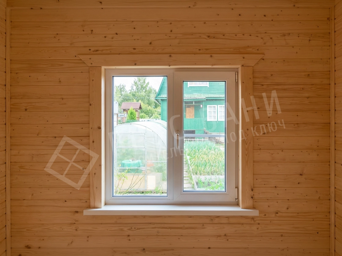 Окно в каркасной бане 4х6