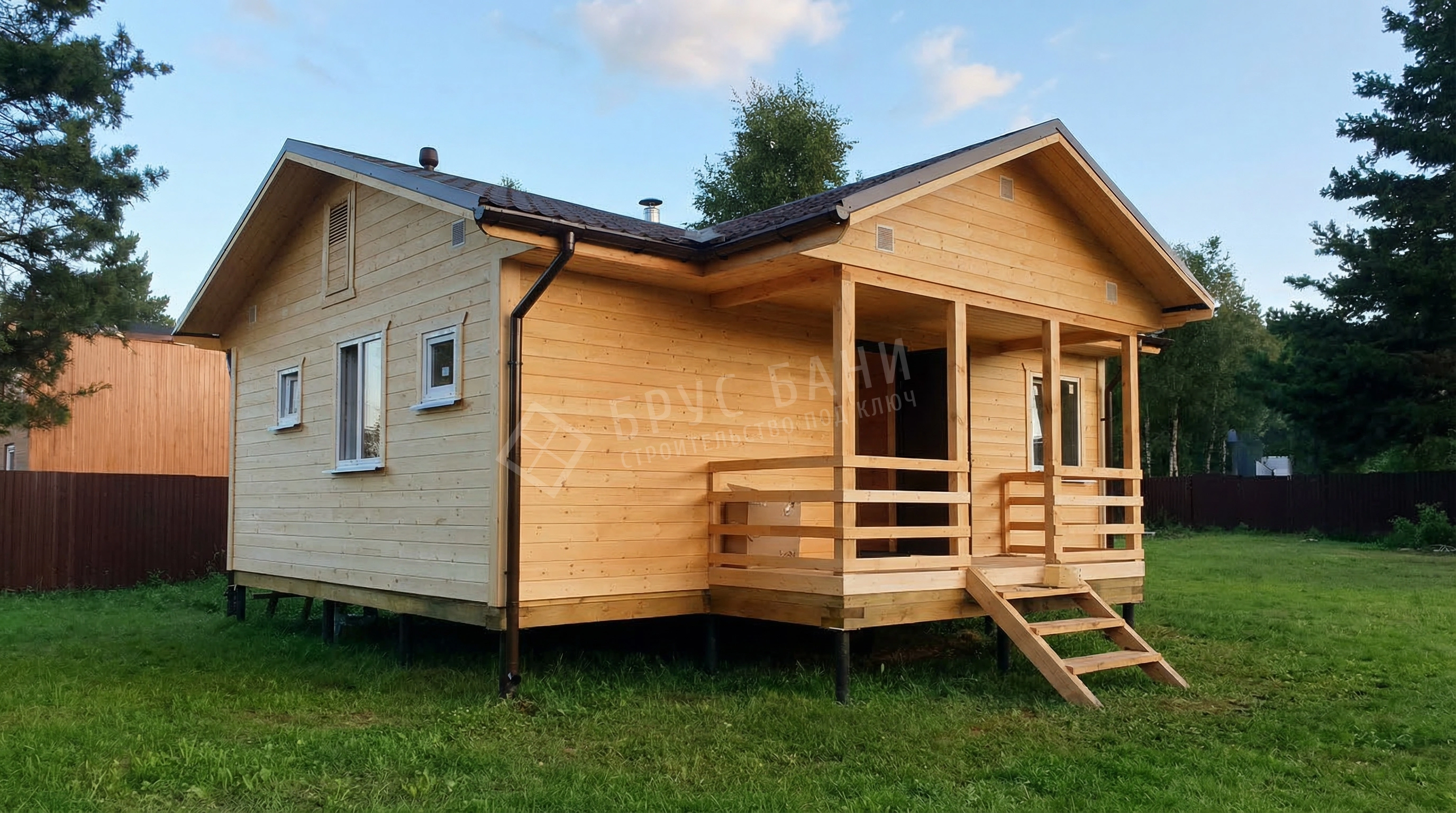 Каркасная баня 6х8 Мытищи