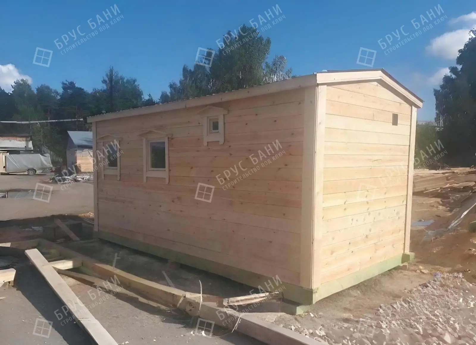Готовая баня 2,3х5