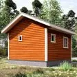 Баня из бруса 4.5x5 - фотография сзади