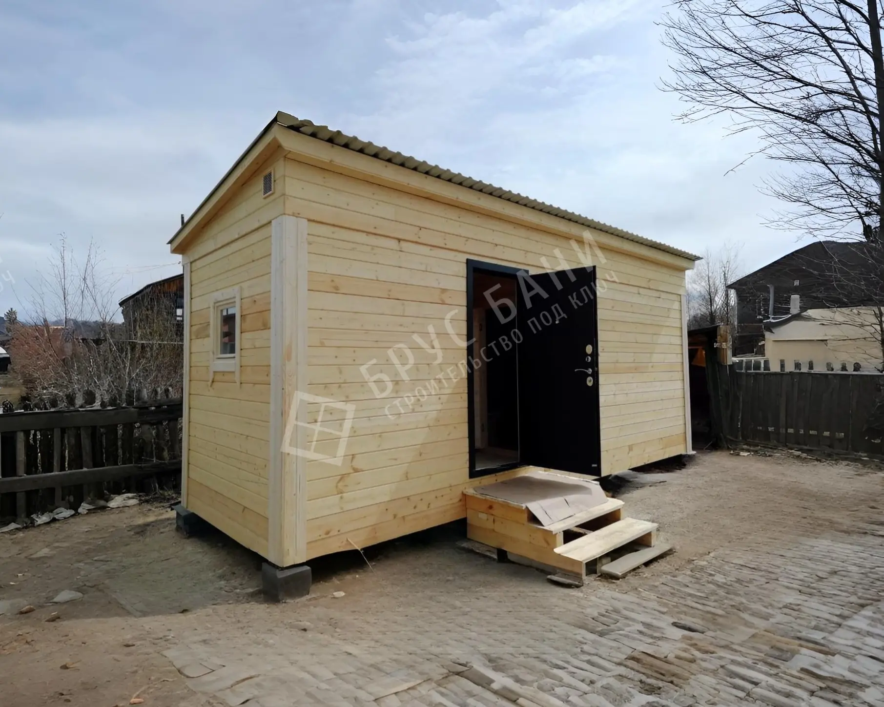 Готовая баня 2.3х7 Кама