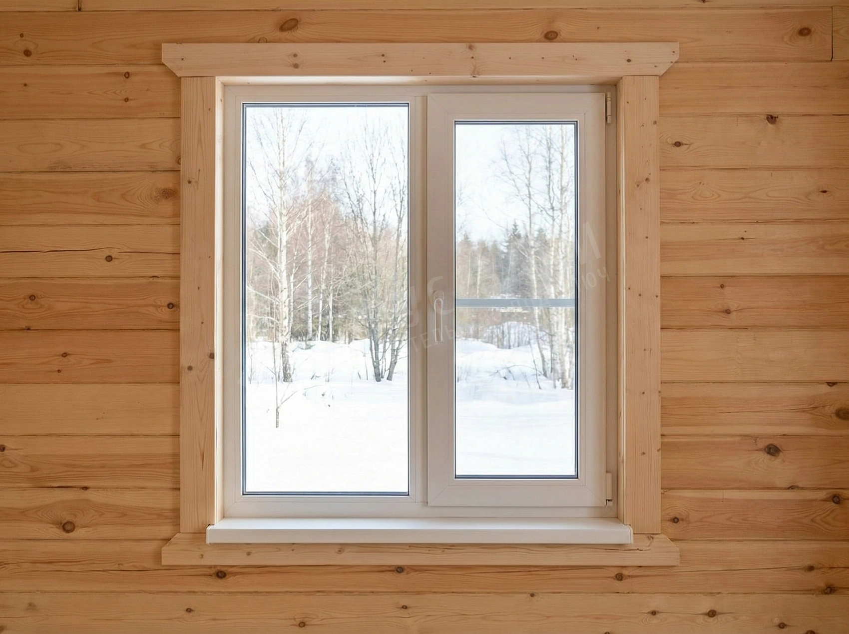 Окно ПВХ в бане