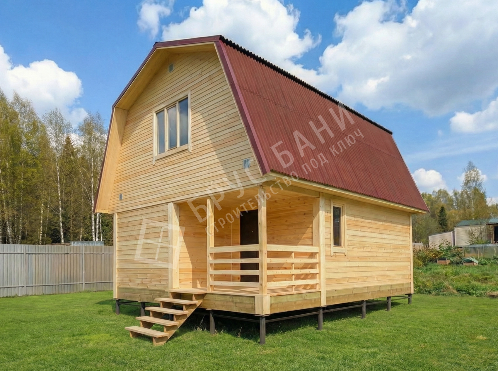 Дом из бруса с мансардой