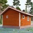 Баня из бруса 5x8 - фотография сзади