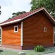 Баня из бруса 6x8 - фотография справа
