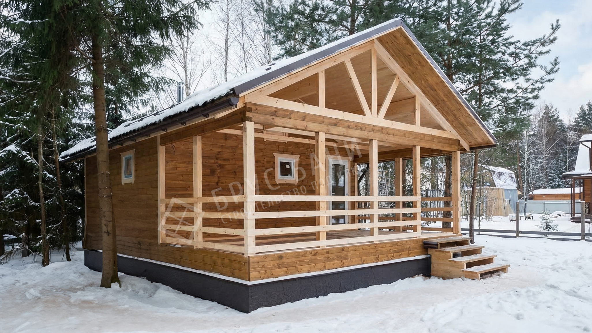 Каркасная баня 6х8 Ржев