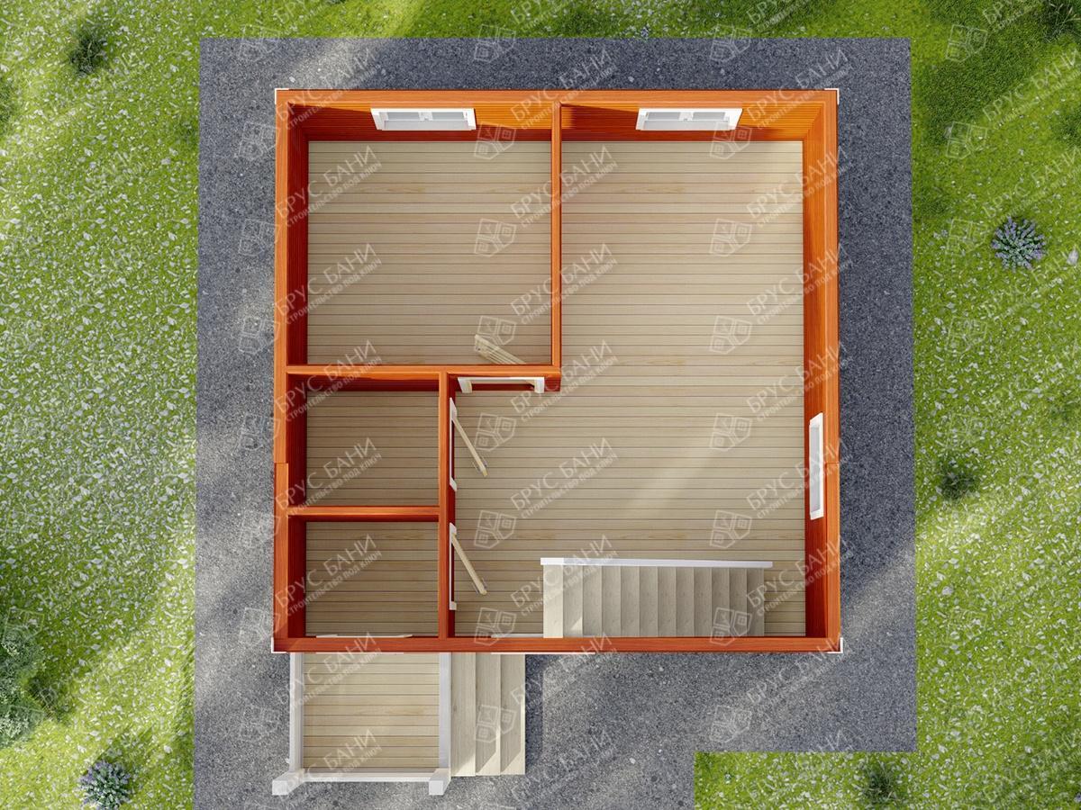 Дом из бруса 6x6 - планировка первого этажа