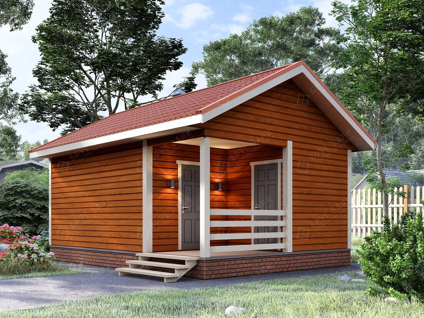 Баня из бруса 5x7 