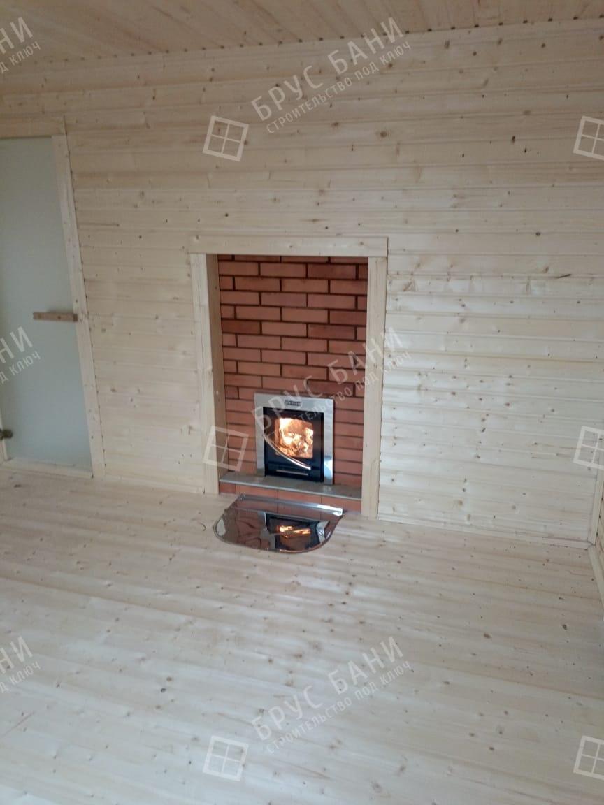 Печной портал в каркасной бане 5х7