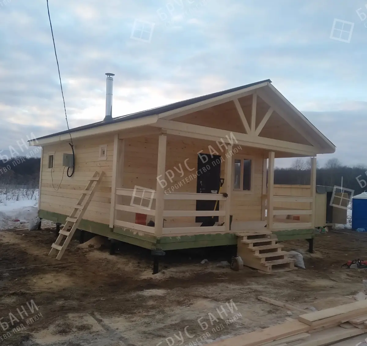 Баня из бруса 8х6 Кемь