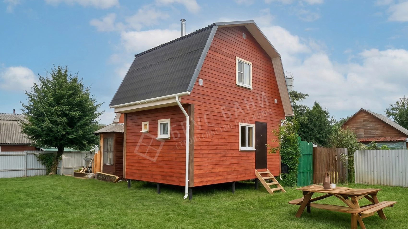 Каркасная баня 4х6 Гатчина