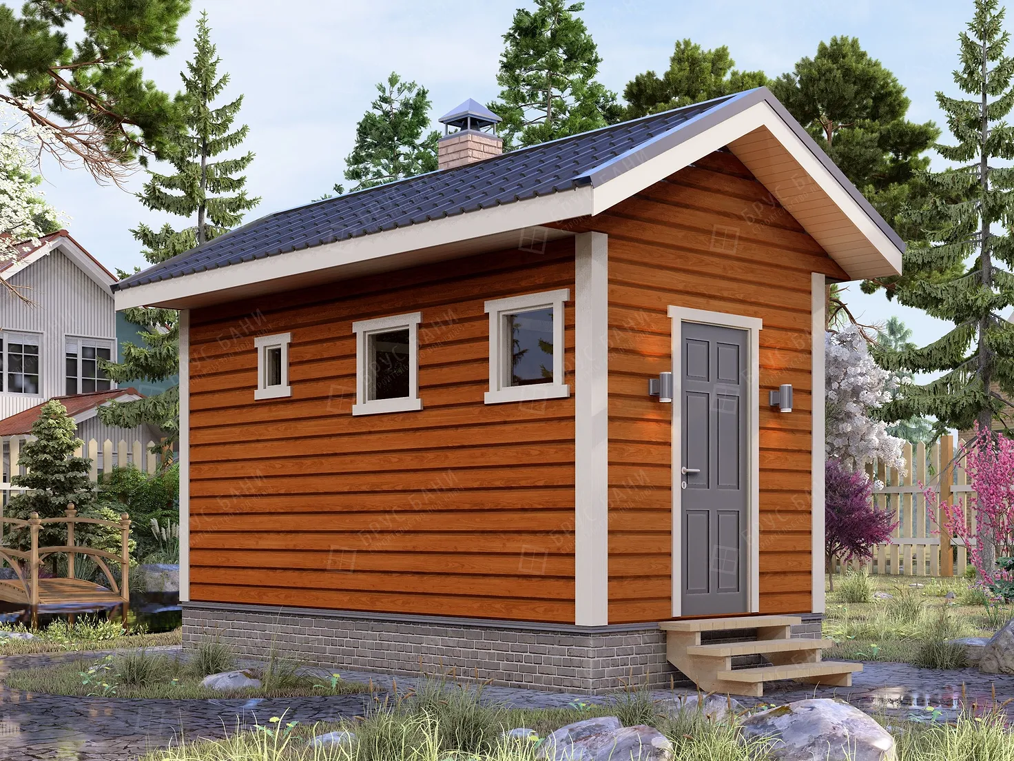 Баня из бруса 2.5x5 