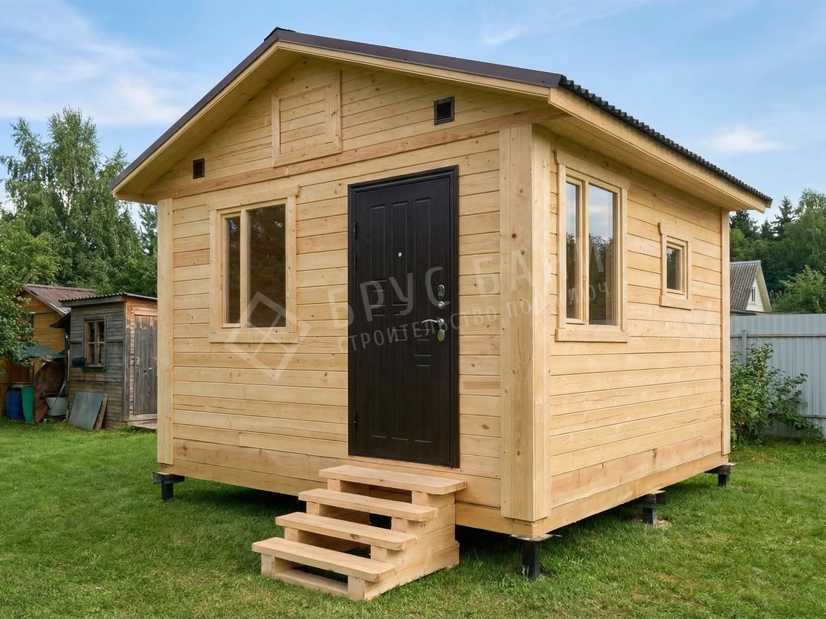 Каркасная баня 4х4