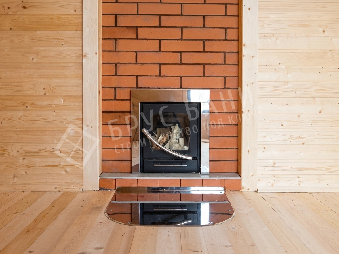 Печной портал в каркасной бане 4х6