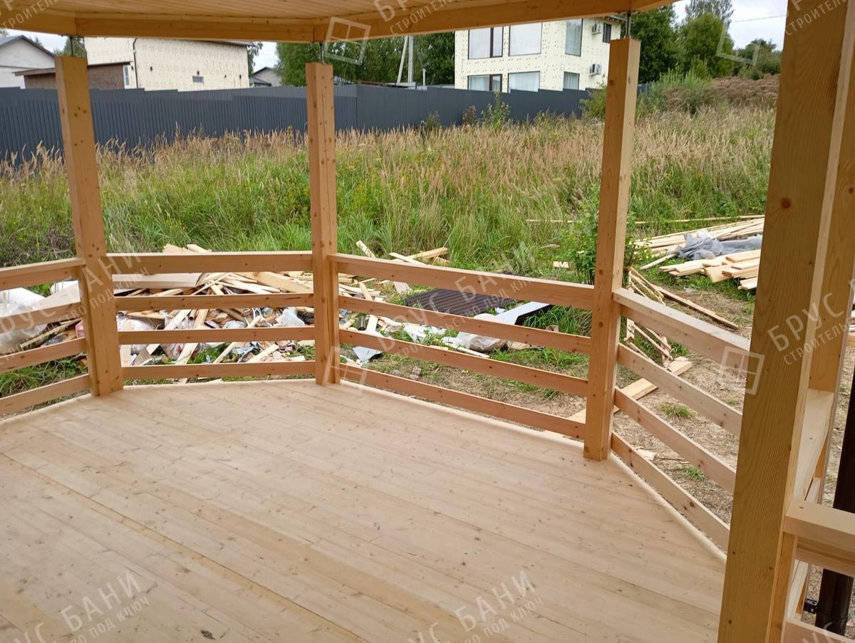 Терраса у бани из бруса 6х6