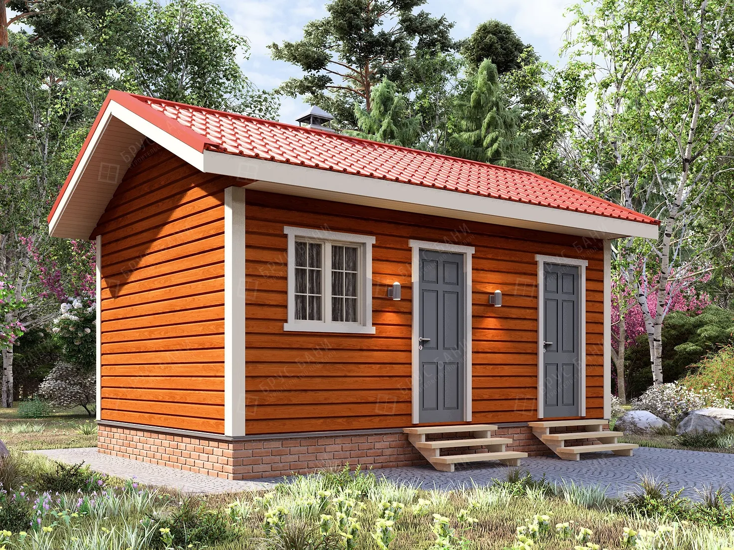 Баня из бруса 6x4 