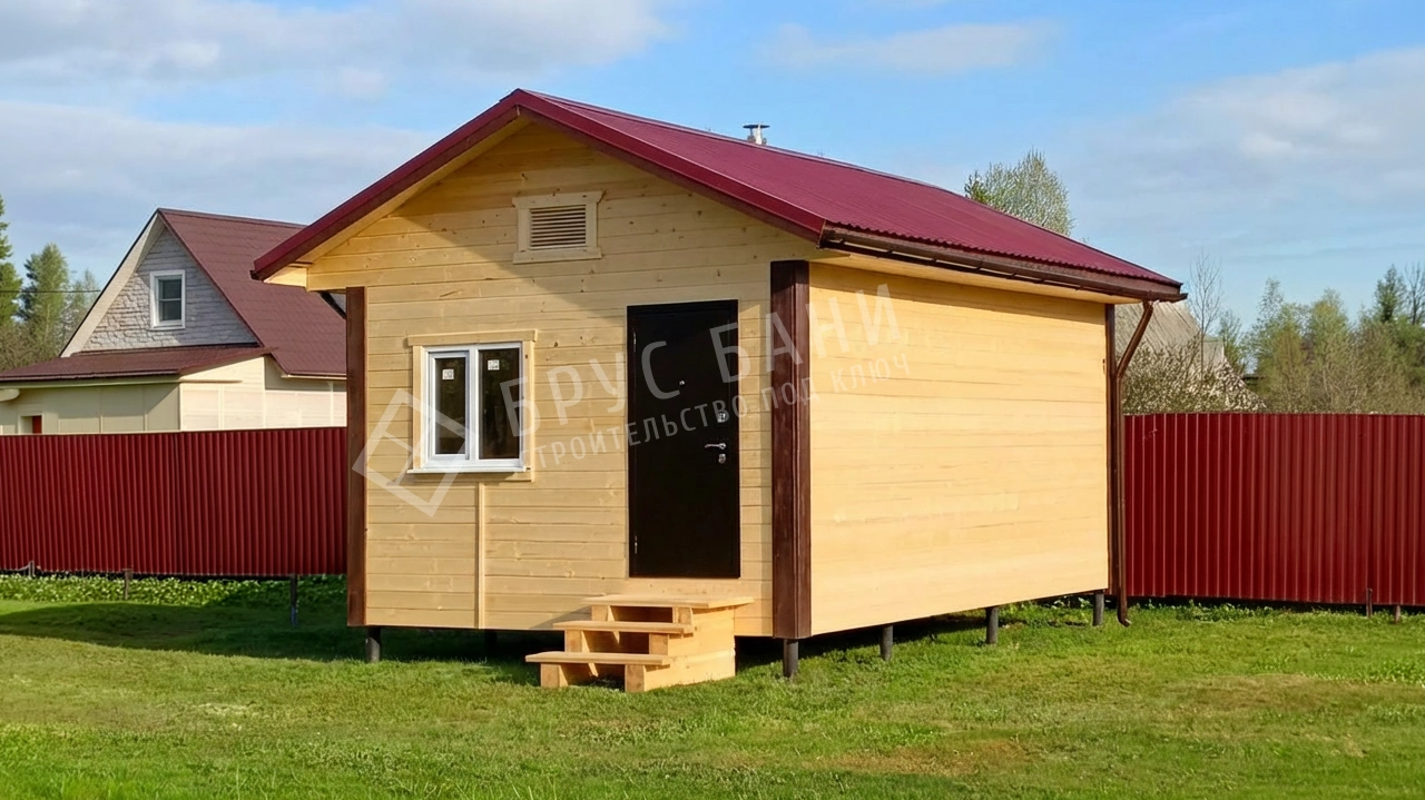 Каркасная баня 4х6 Тихвин