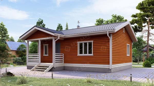 Баня из бруса Каменка 7x9
