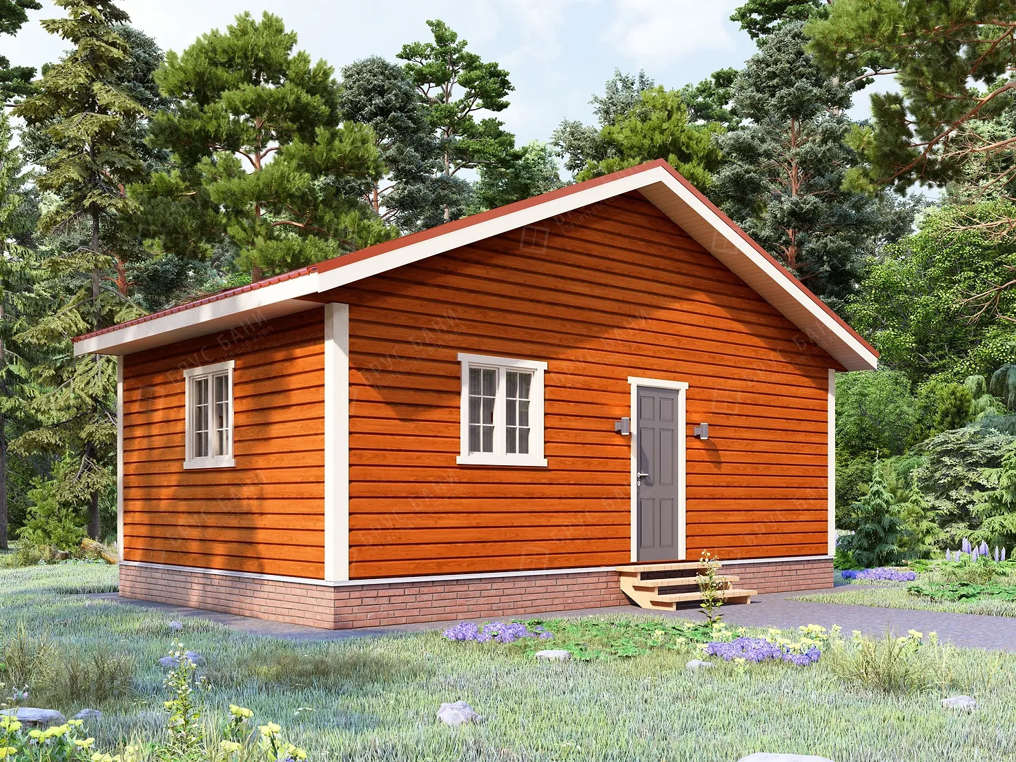 Баня из бруса 5x8 