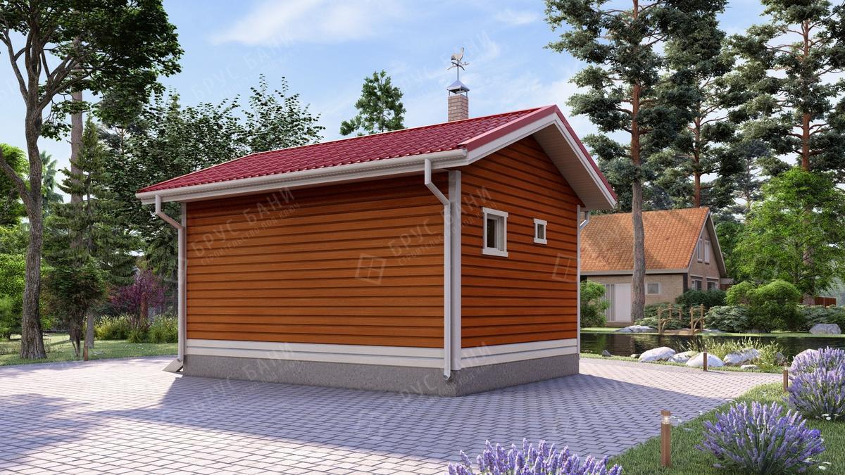 Баня из бруса 4.5x6 - фотография справа
