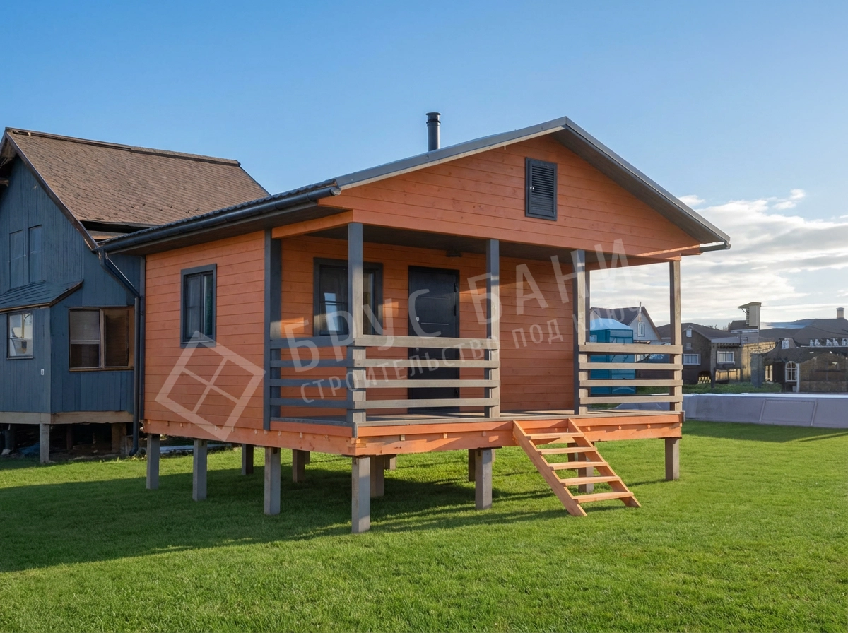 Каркасная баня 6х6