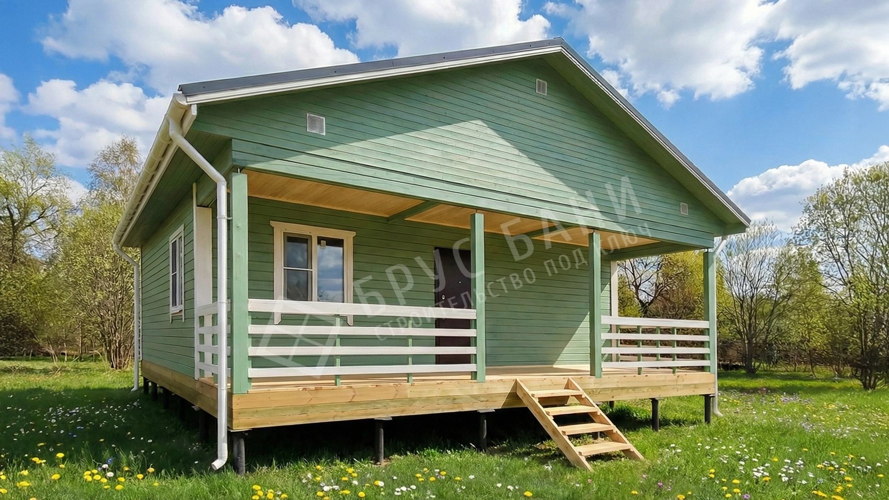 Дом из бруса 8х8 Индивидуальный проект