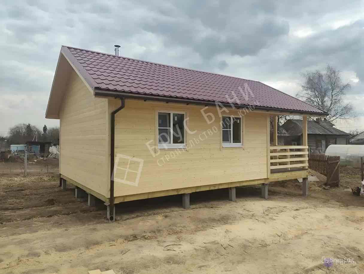 Каркасная баня 6х8.5 Кемь