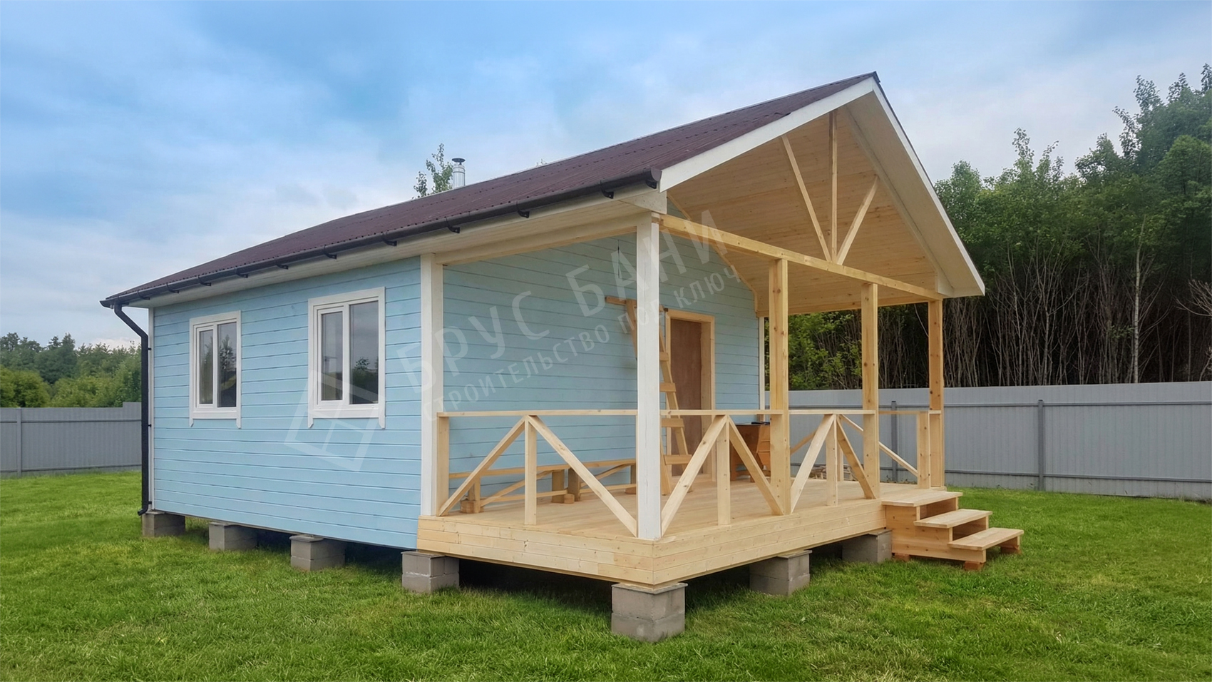 Каркасная баня 5х8 Выборг