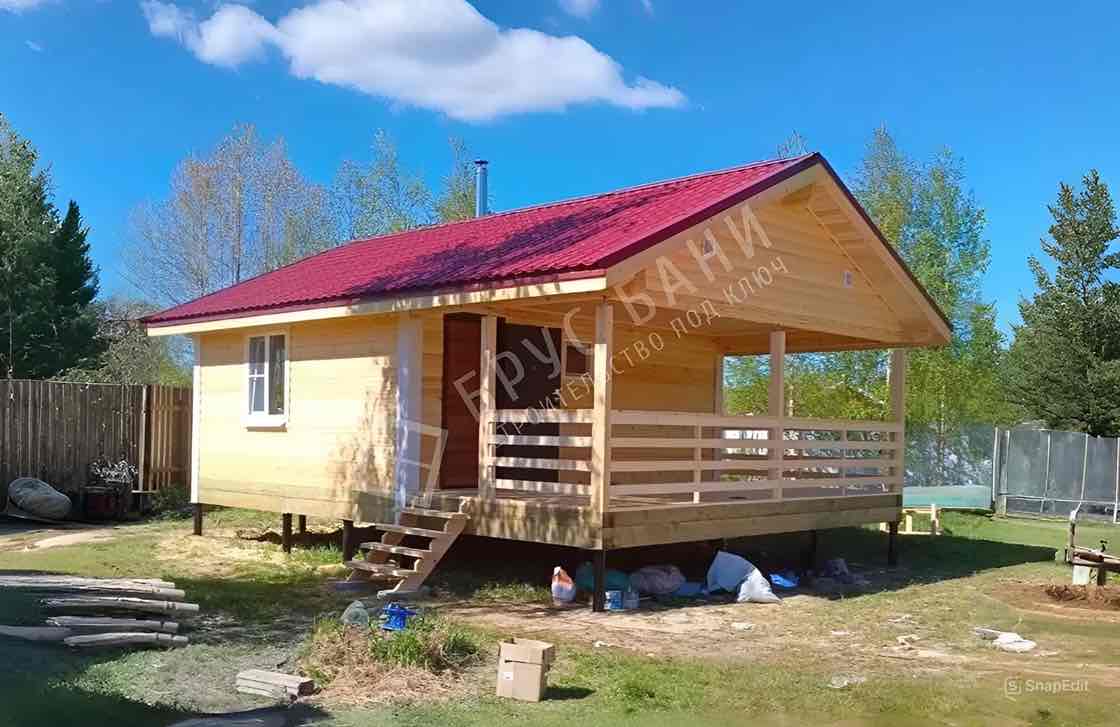 Баня из бруса 6х8 Ржев