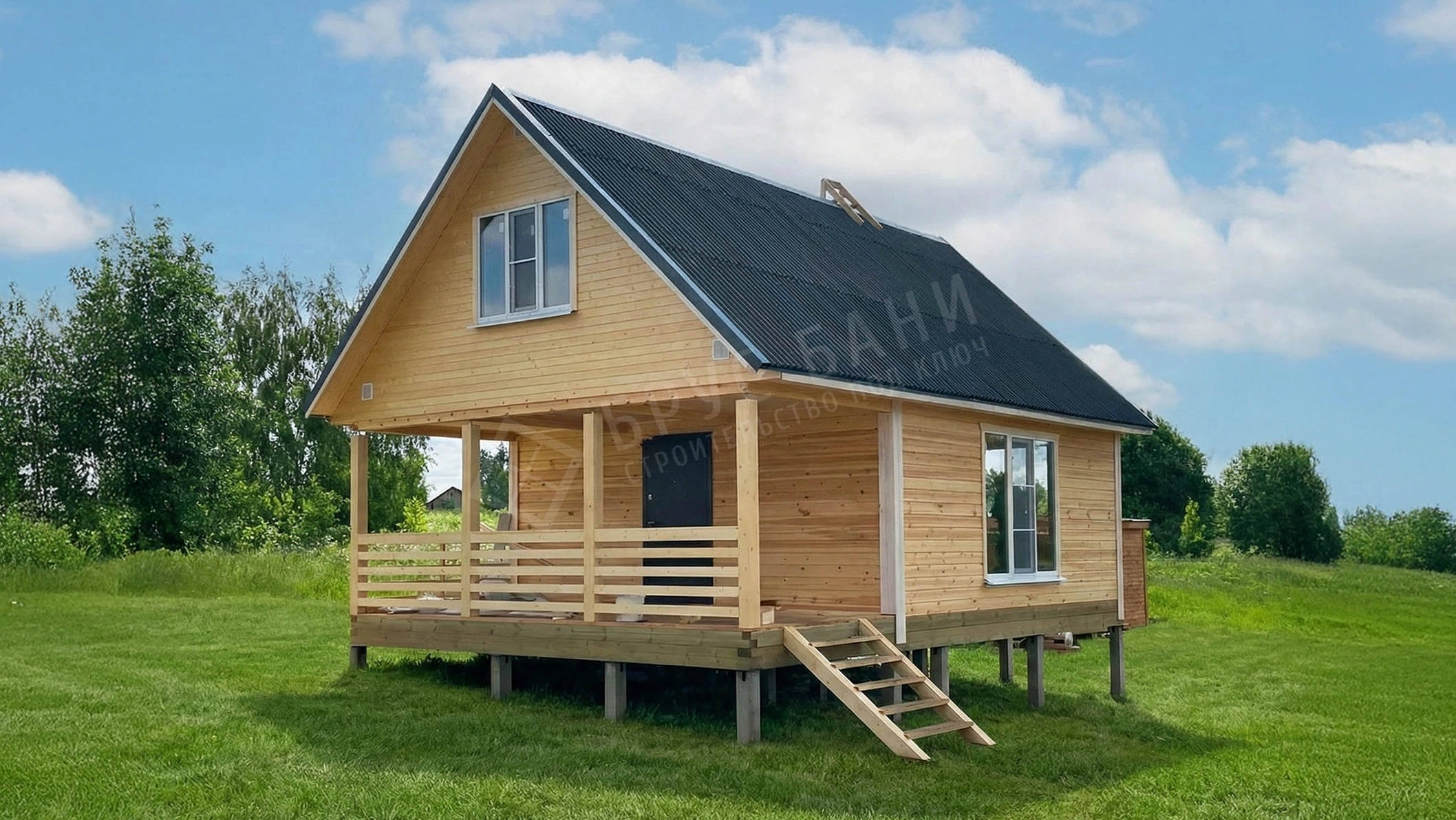 Баня из бруса 6х8.5 Осташков