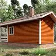 Баня из бруса 3x8 - фотография сзади