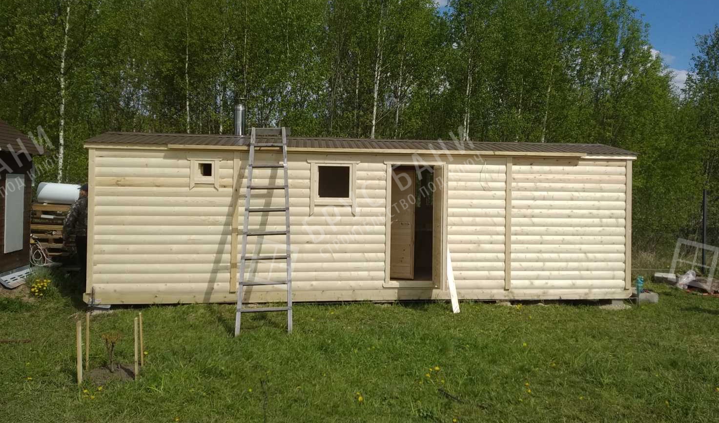 Готовая баня 2.3х8 Урал