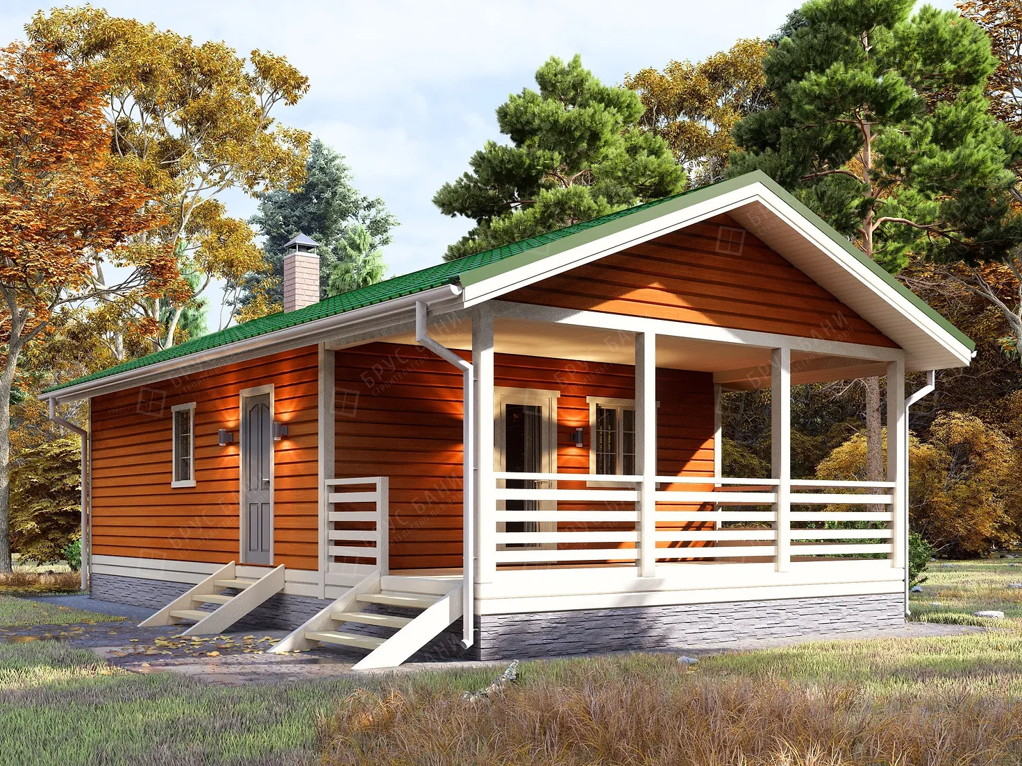 Баня из бруса 6x11 