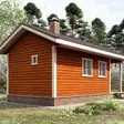 Баня из бруса 4x8 - фотография сзади