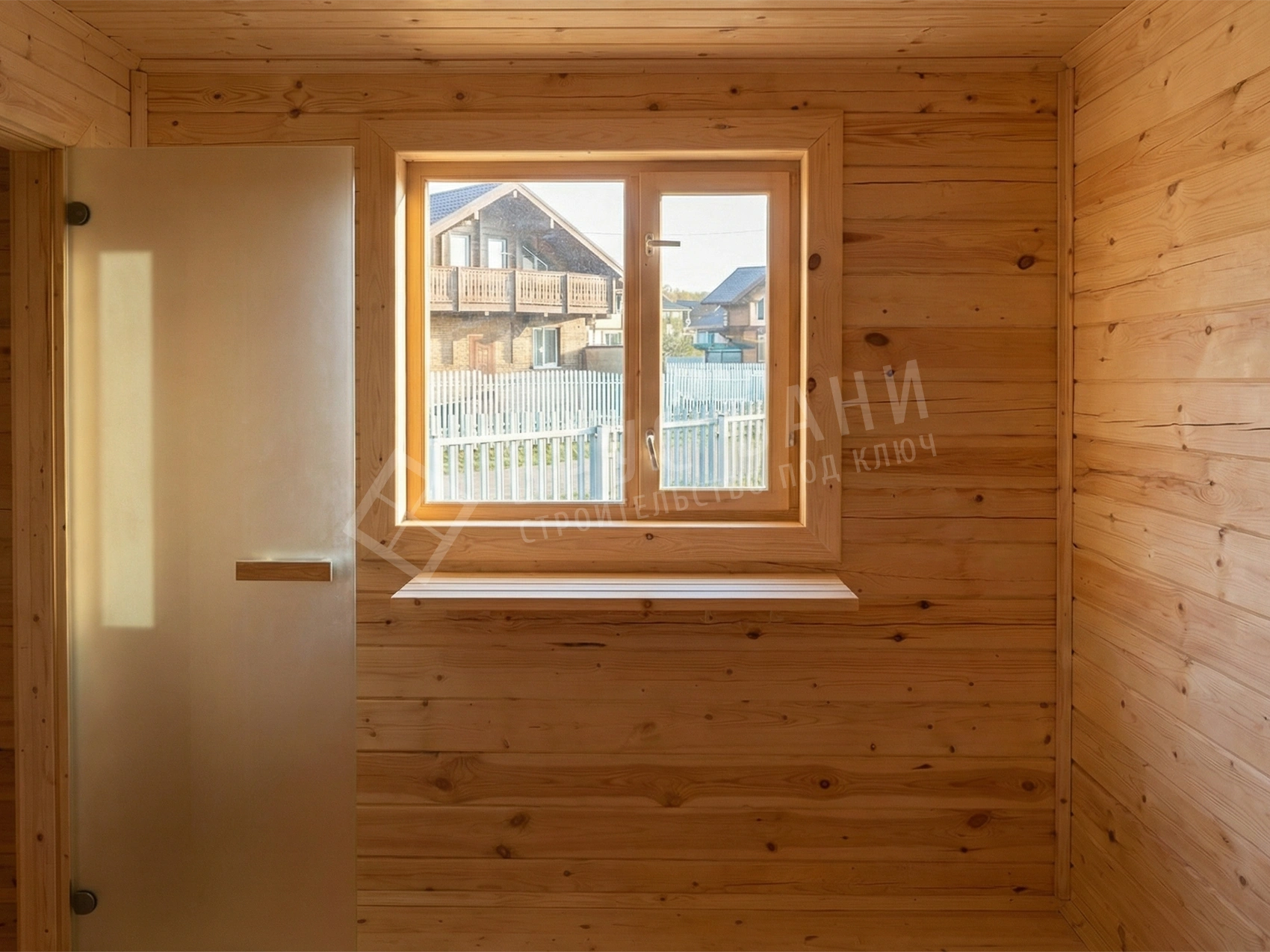 Деревянные окна в бане