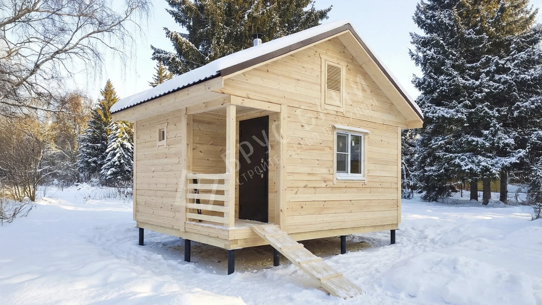 Каркасная баня 4х5 Тотьма