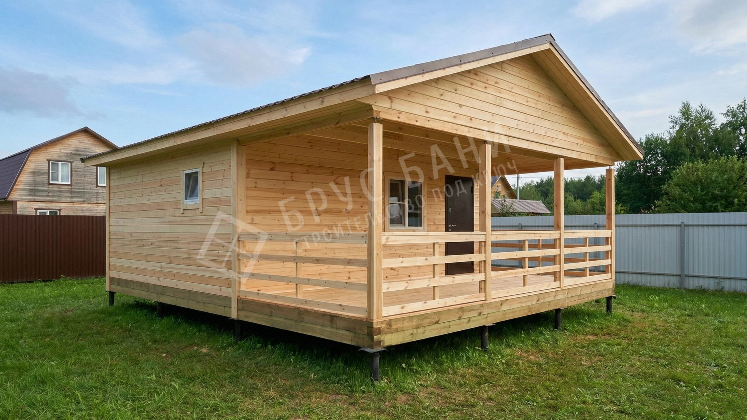 Баня из бруса 6х8 Ржев