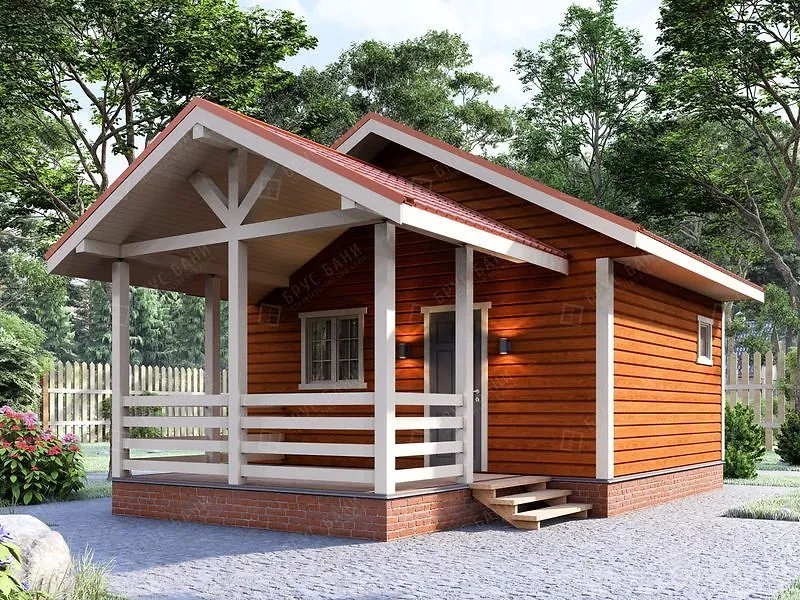 Баня из бруса Архангельск 6x8