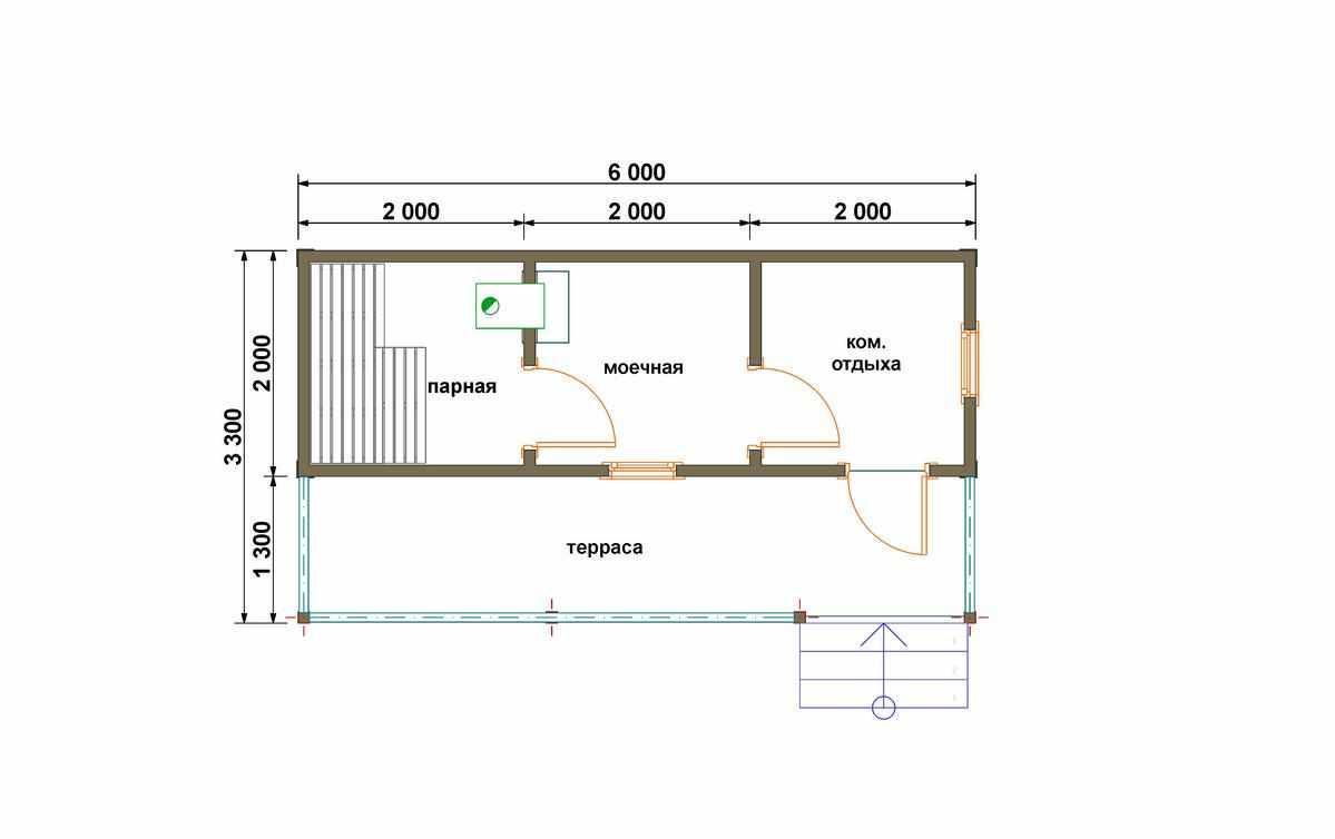 Проект бани из блоков с террасой. Баня 6х2.4 планировка. Планировка бани из газобетона 6х4. Баня из газобетона проекты 4х8. Проект бани из газобетона 4 на 4.